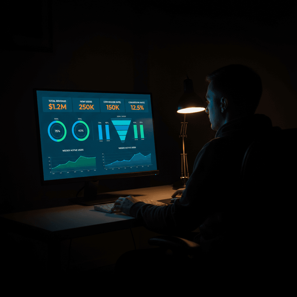 Real-time analytics dashboard showing lead conversion metrics