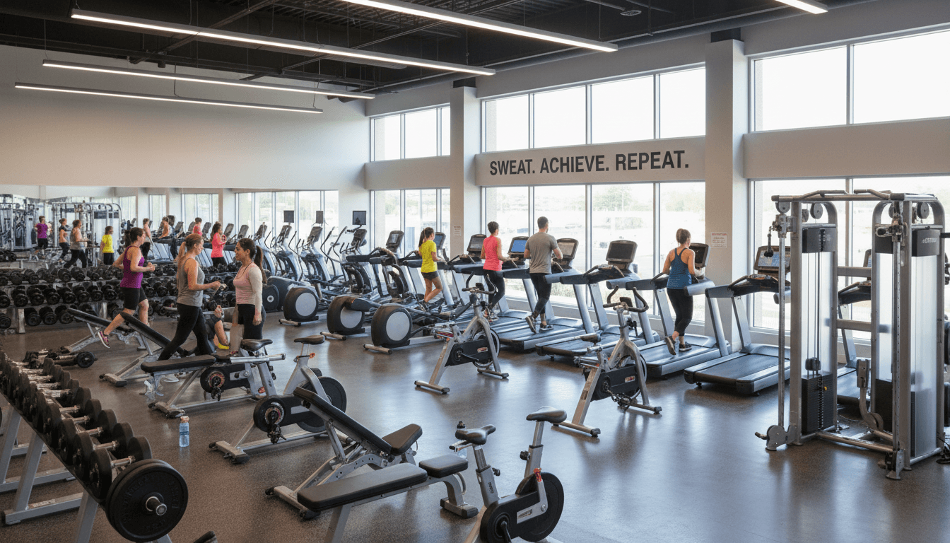 Gym owner reviewing automated appointment bookings on mobile device